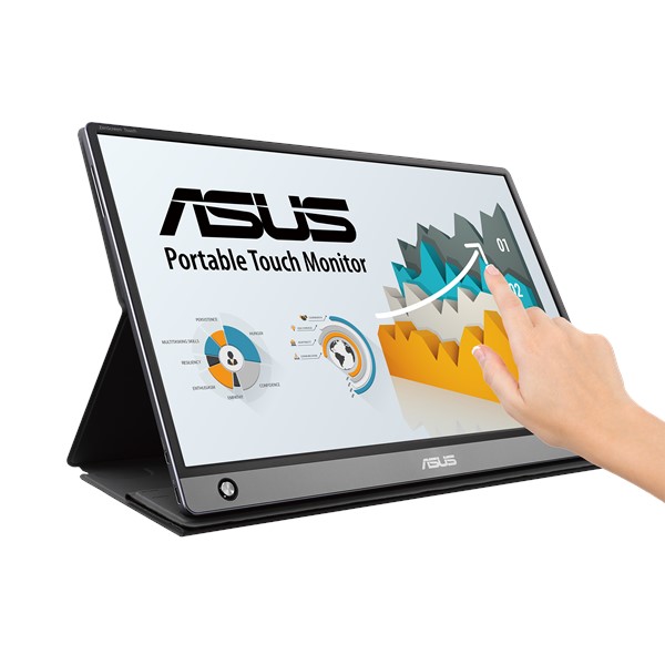 ASUS ZenScreen 15.6″ 1080P Portable Touch Monitor (MB16AMT) Full HD, IPS, 10point Touch