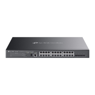 TPlink Omada SG5428XMPP 24-Port Gigabit L3 Managed PoE+ Switch with 4× 10G Slots